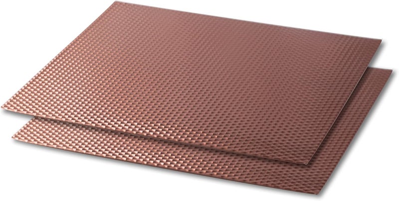 Range Kleen Heat Resistant, Non-Slip, Metal Counter/Table Protector Mat, Large - 14" x 17" - 2 Pack - Copper Color - Image 1