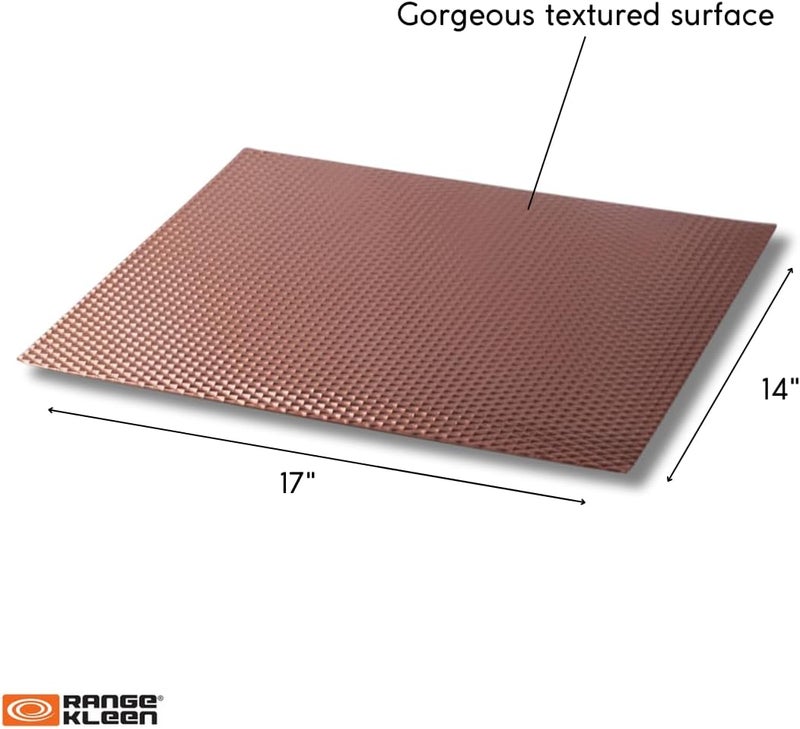 Range Kleen Heat Resistant, Non-Slip, Metal Counter/Table Protector Mat, Large - 14" x 17" - 2 Pack - Copper Color - Image 2