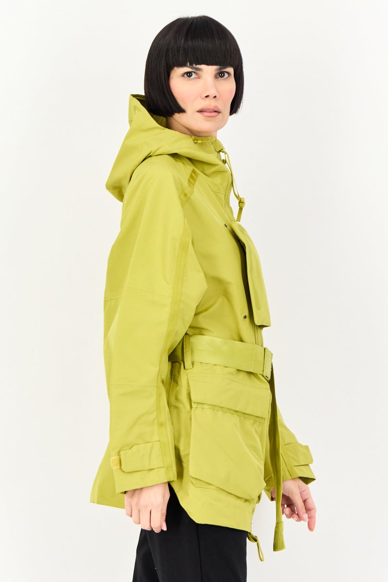 Adidas Women Sportswear Fit Hooded Outdoor Jacket, Bright Olive - Image 3