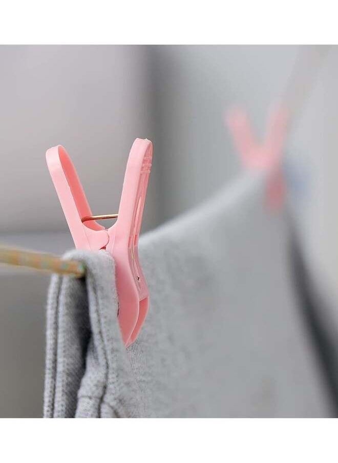 DELCASA - 16 Pcs Cloth Clip Plastic And Iron Dc2006 Laundry Clothes Pins Clips With Springs - Image 1