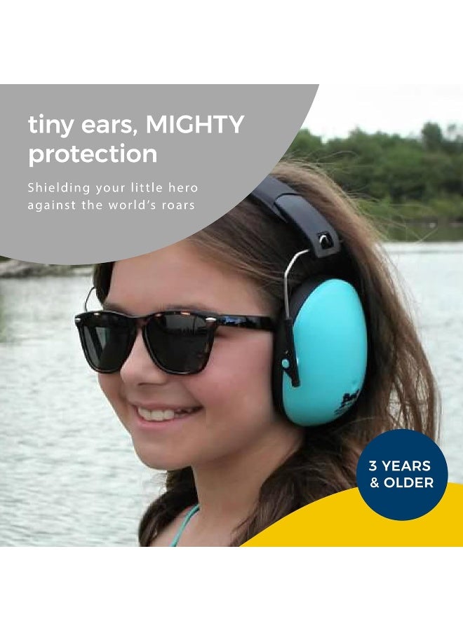 Banz Banz Kidz Earmuffs 2 Years & Older â€“ Lagoon Blue - Loud Noise Cancelling Kids Headphones & Toddler Ear Muffs, Size Adjustable - Image 2