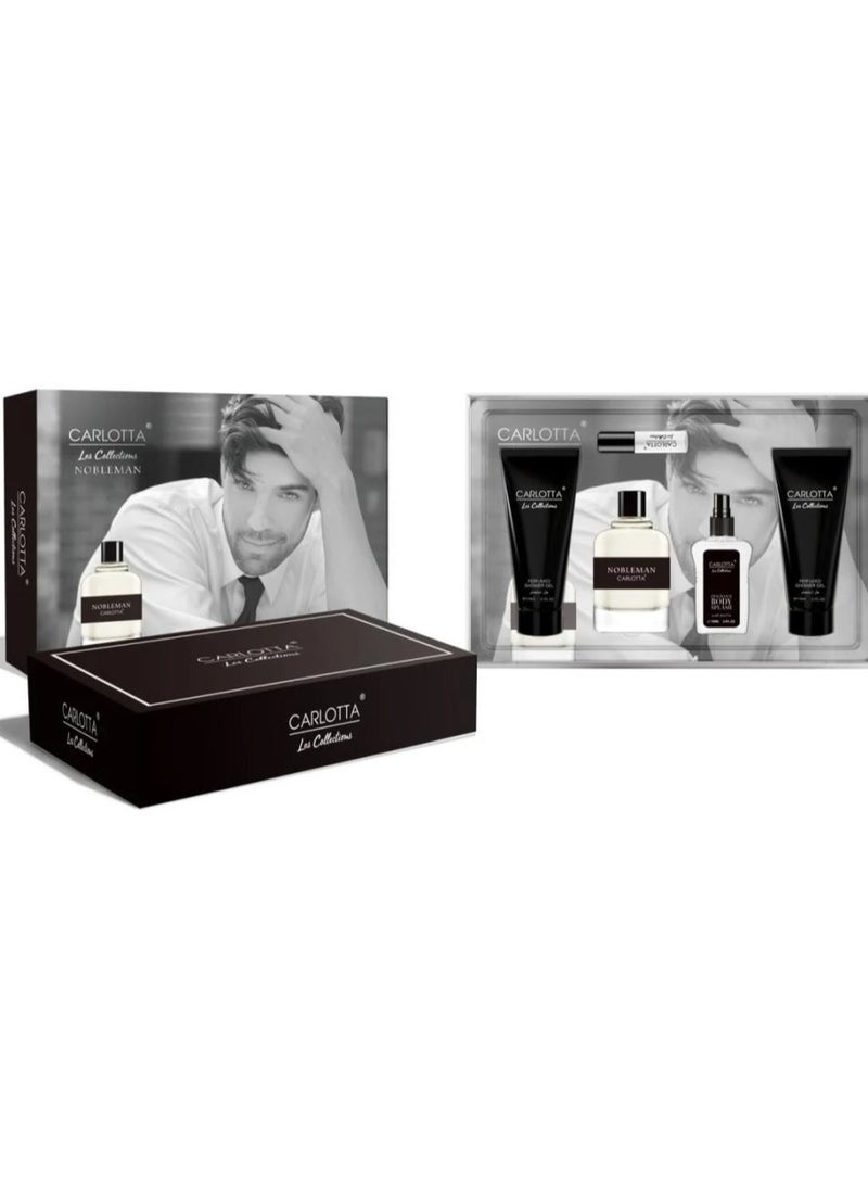 Carlotta Noble Man perfume set for men, perfume + Shurgel + body mist + small sample + shaving gel from Carlotta  - Image 1