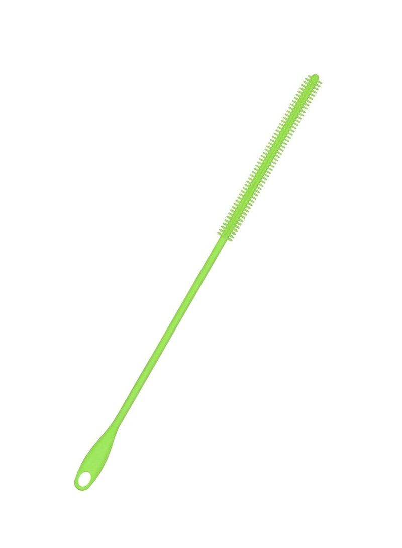 Silicone Straw Cleaning Brush – 9.45 Inch Long, 8mm Gray Reusable Straw Cleaner with Hanging Hole – Bendable Slim Pipe Brush for Glass, Metal & Reusable Straws  - Image 1