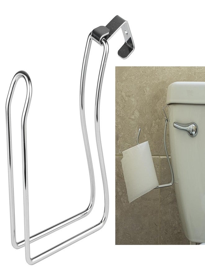 بنايد حامل ورق تواليت فوق الخزان، علاقة ورق تواليت للحمام بدون حفر، حامل ورق تواليت مقاوم للصدأ وموفر للمساحة، حامل لفافة مناديل سهل التركيب للحمامات الصغيرة - Image 3