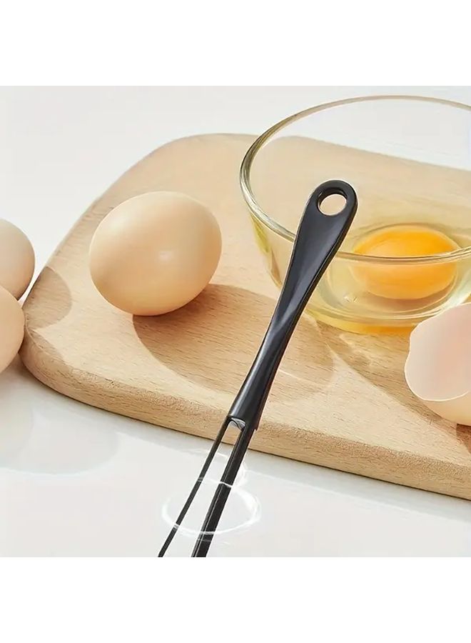 Black Stainless Steel Handheld Egg Beater Heavy Duty Whisk for Baking Cream - Image 4