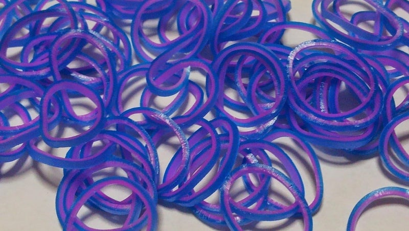 راينبو لووم أشرطة مطاطية بلون برتقالي نيون/أزرق بحري من Rainbow Loom مع 24 مشبك من نوع C (عدد 600) - Image 2