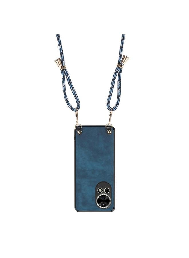 S-TOP Case For Huawei P50 Vintage Leather PC Back Cover Phone Case with Crossbody Strap - Image 3