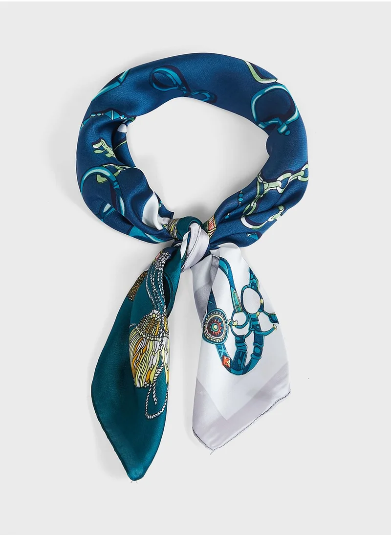 ELLA Abstract Print Silky Scarf