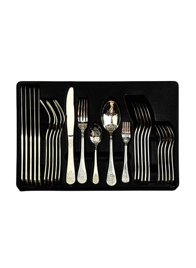 Soleter 30 Piece Cutlery Set  Stainless Steel Flatware Set With Case  Eco-Friendly  Gold  And Mirror Polish  And Laser Pattern With Gold Color - pzsku/ZC40D3ACF3ED184916E5EZ/45/_/1699788778/e7908bb7-3cc7-42e9-9c7e-9768dbb79c23