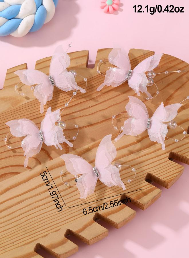 Take Two Set of 5 - Butterfly Hair Clips - Image 4