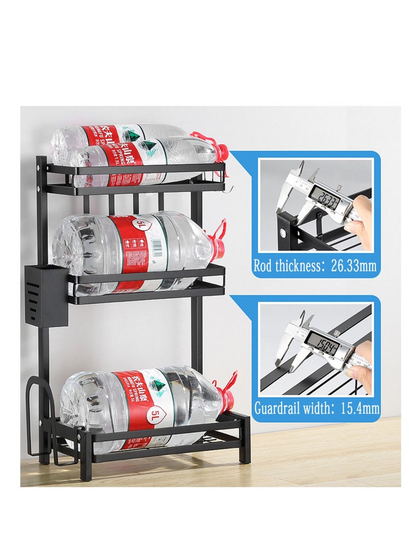 DARIYAH 3-Tier Countertop Kitchen Spice Rack Storage Organizer Shelf with Cutting Board, Blade, Spoon Holder - Image 3