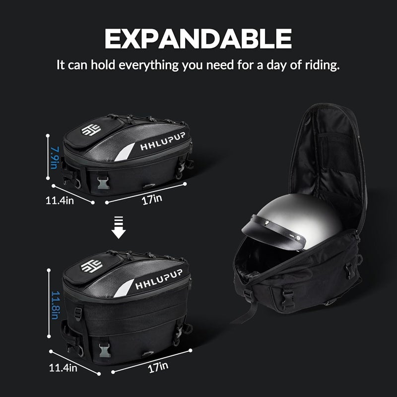 HHLUPUP Motorcycle Backpack 38L - Waterproof Dual Use Helmet Bag - Image 2