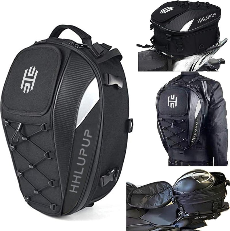 HHLUPUP Motorcycle Backpack 38L - Waterproof Dual Use Helmet Bag - Image 1