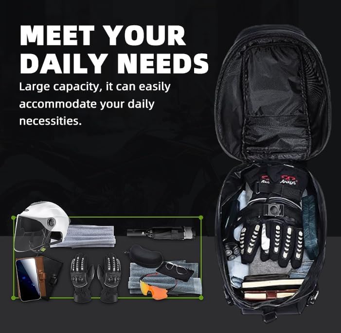 HHLUPUP Motorcycle Backpack 38L - Waterproof Dual Use Helmet Bag - Image 4