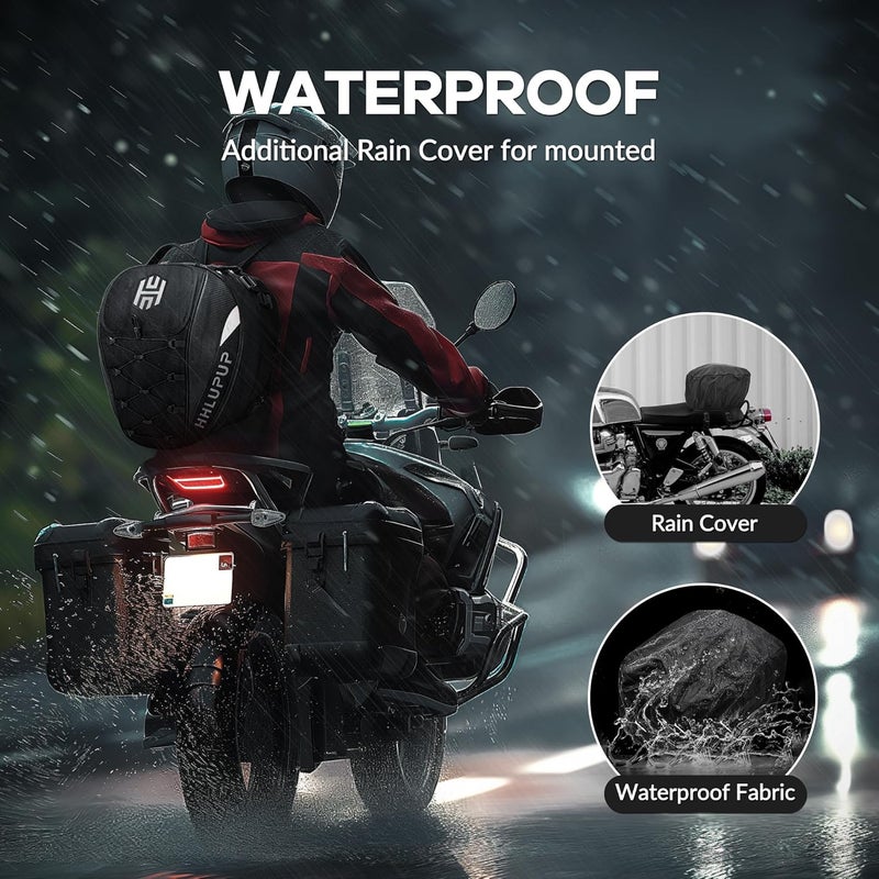 HHLUPUP Motorcycle Backpack 38L - Waterproof Dual Use Helmet Bag - Image 5