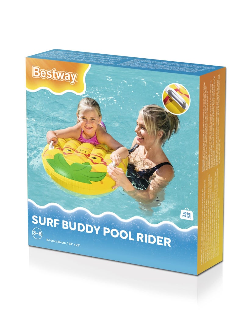Bestway® 33" x 22"/84cm x 56cm Surf Buddy Pool Rider-YELLOW - Image 1
