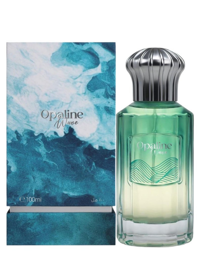 Ahmed Al Maghribi Opaline Wave Eau De Parfum 100ml – Fresh Aquatic Citrus Fragrance with Floral Heart & Musky Base - Image 1