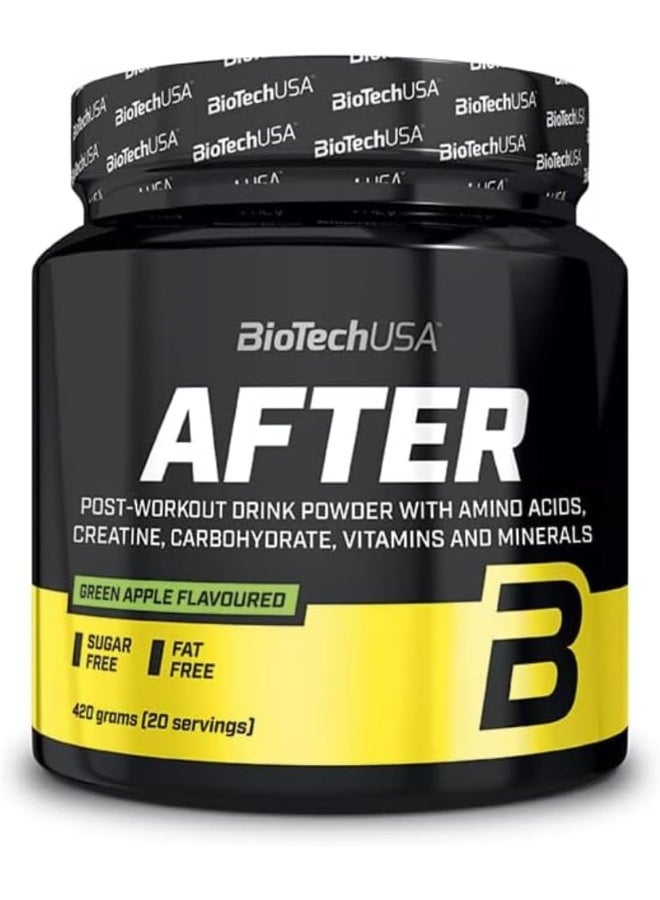 BioTechUSA بايوتك يو إس إيه أفتر بوست وورك آوت تفاح أخضر 420غ - مكمل استعادة بعد التمرين لإصلاح العضلات وترطيبها