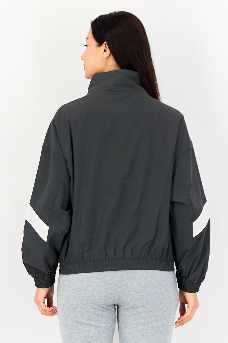 New Balance Women Oversized Fit Long Sleeve Training Jacket, Dark Grey - Image 2