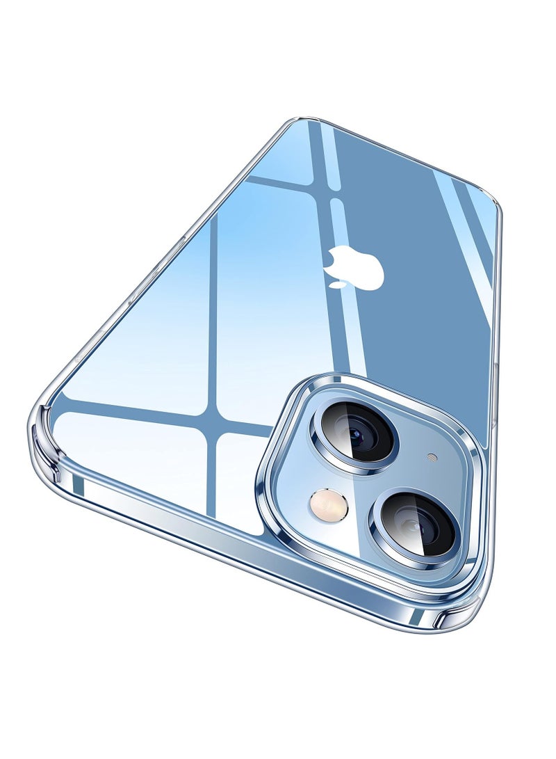 DUSALA For iPhone 14 Case Crystal Clear, [Never Yellow Technology] [12FT Mil-Grade Protection] Transparent Slim Cover Women Men for iPhone 14 Phone Case 6.1 inch, Clear - Image 1