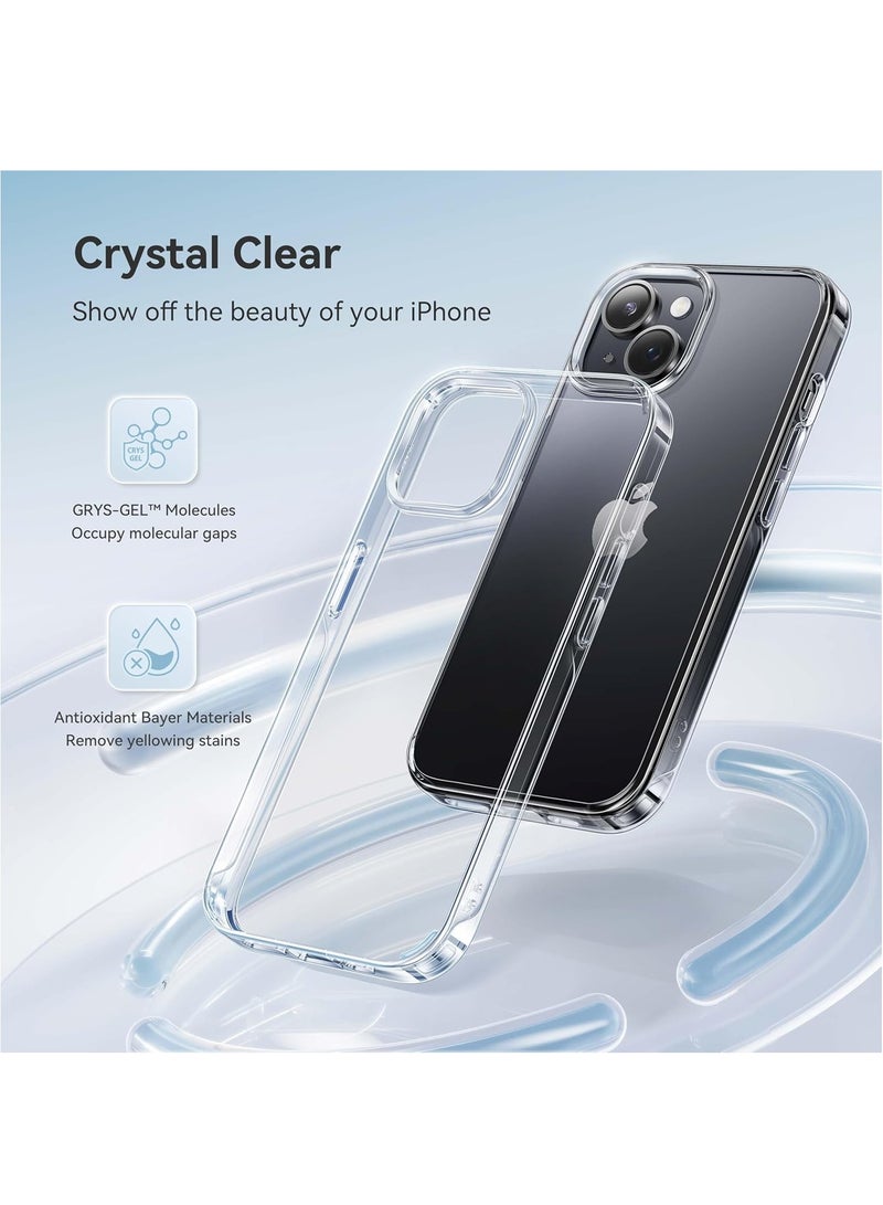 DUSALA For iPhone 14 Case Crystal Clear, [Never Yellow Technology] [12FT Mil-Grade Protection] Transparent Slim Cover Women Men for iPhone 14 Phone Case 6.1 inch, Clear - Image 2