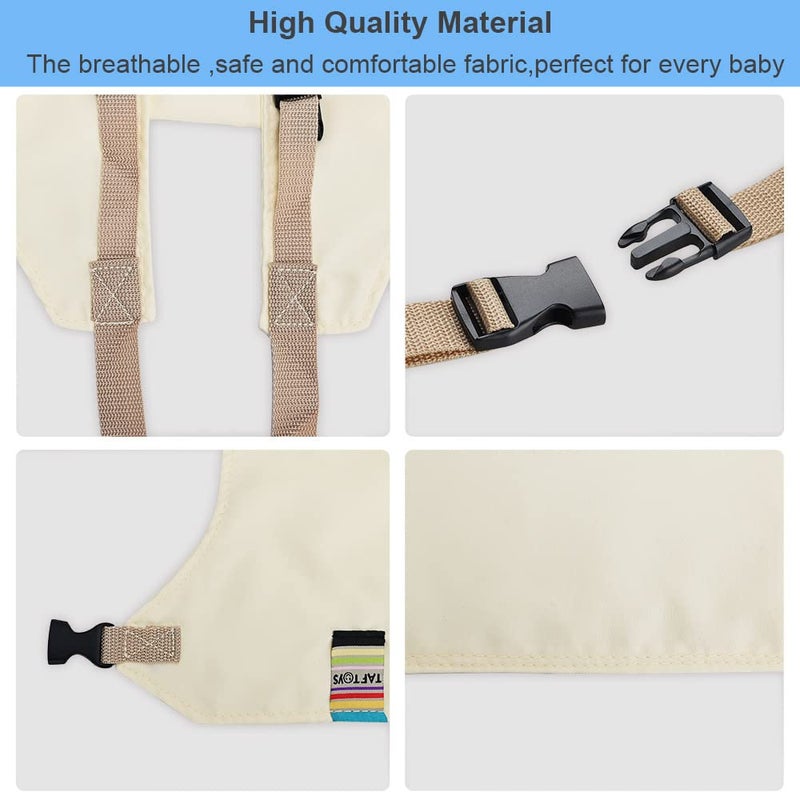 Lychee Harness Seat for High Chair Baby Feeding Safety Seat with Strap, Toddler Booster Harness Belt Portable Dining Seat Strap for Travel Home Restaurant Shopping (Khaki) - Image 4