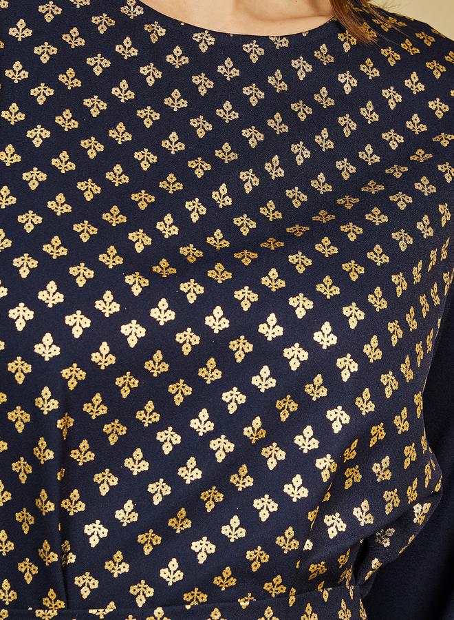 ستايلي جلابية - بطبعة فويل وحزام خصر - Image 3