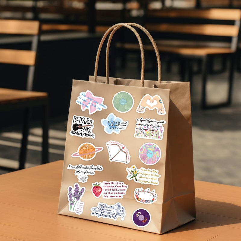 Robmoda 50 Pcs Pop Singer Music Stickers for Adults, Country Folk Water Bottle Laptop Decals, Waterproof Vinyl Teens Fans Music Lovers Guitar Phone Skateboard Decor - Image 3