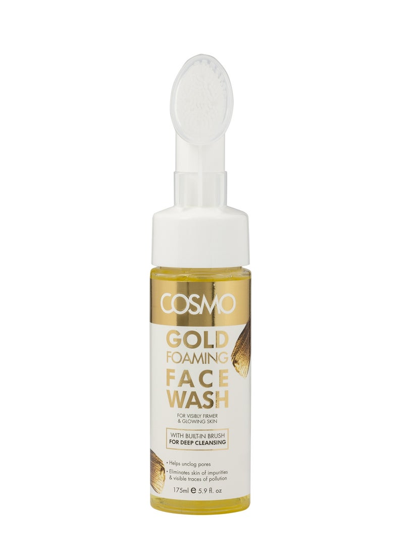 Gold Foaming Face Wash With Built In Brush For Deep Cleansing 175 Ml