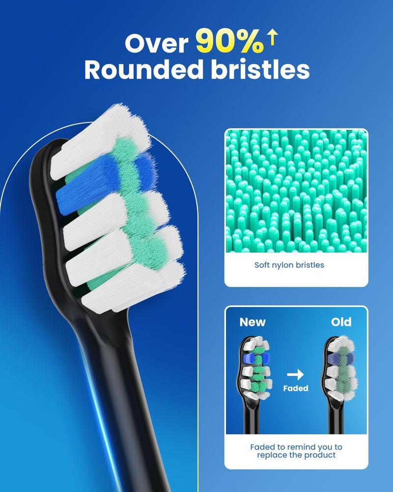 YTEATH PRO Electric Toothbrush, Sonic Electric Toothbrush for Adults with 8 Brush Heads, Rechargeable Sonic Toothbrush with 5 Modes and 3 Intensities, 60 Days of Use - Image 5