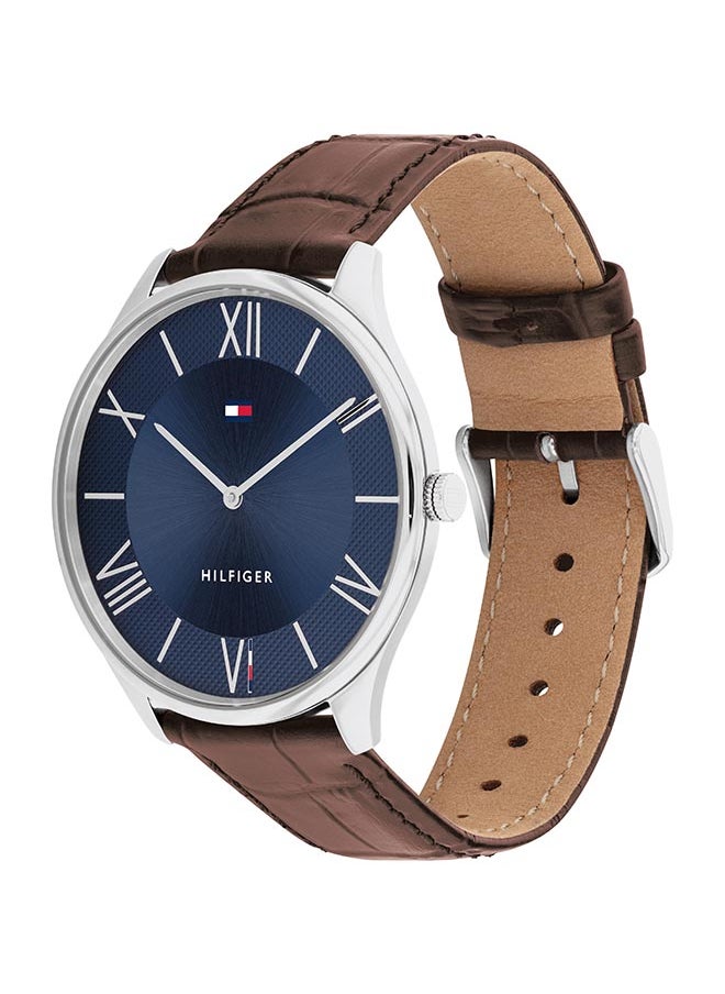TOMMY HILFIGER Men's Analog Round Shape Leather Wrist Watch 1710536 - 43 Mm  - Image 2