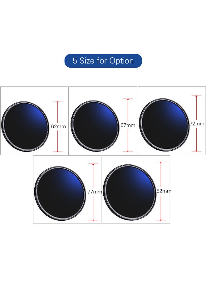 K&F Concept - 72mm Ultrathin Variable ND Filter ND2 to ND400 Adjustable Neutral Density Filter Compatible with Canon 7D 60D 70D 500D Compatible with Nikon D7000 D600 D300 D800 D7100 Compatible with Sony A77 NEX 5 - Image 1
