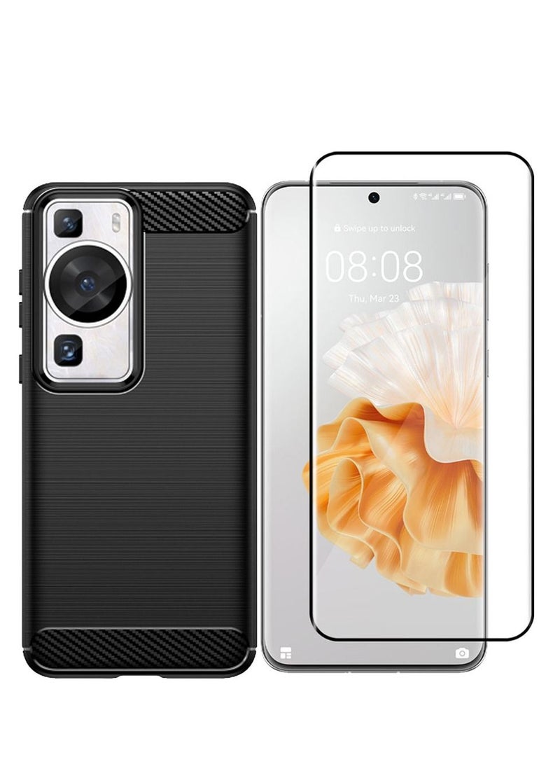 CATANES 2 Packs For Huawei P60 Pro Case and Screen Protector Soft TPU Bumper Protective Back Cover Black - Image 2