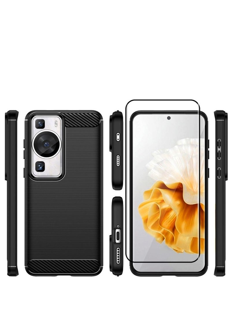 CATANES 2 Packs For Huawei P60 Pro Case and Screen Protector Soft TPU Bumper Protective Back Cover Black - Image 3