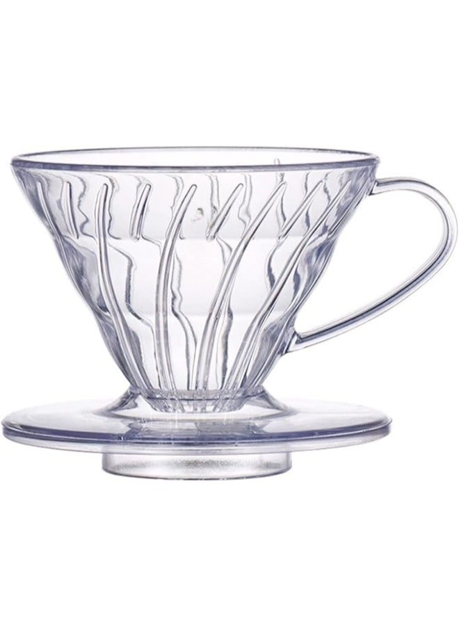 RANK Drip Funnel V60 Clear 02 ,And 100 Piece Coffee Paper Filter V60 Size 02 White - Image 2