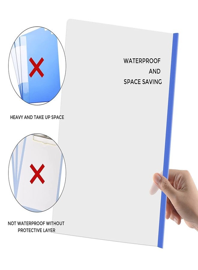 HELLARO حافظة ملفات بلاستيكية من هيلارو، مقاس A4 | حافظة ملفات/شرائط شفافة لتخزين وتنظيم أوراق A4، بلاستيك شفاف 100 ميكرون (عبوة شفافة من 10 قطع) - Image 5