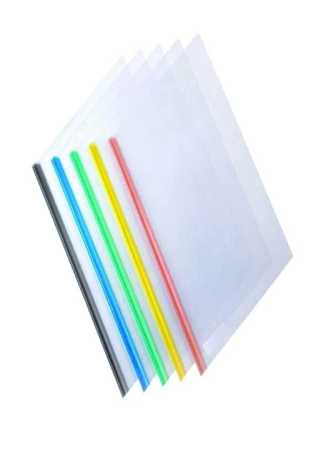 HELLARO حافظة ملفات بلاستيكية من هيلارو، مقاس A4 | حافظة ملفات/شرائط شفافة لتخزين وتنظيم أوراق A4، بلاستيك شفاف 100 ميكرون (عبوة شفافة من 10 قطع) - Image 1