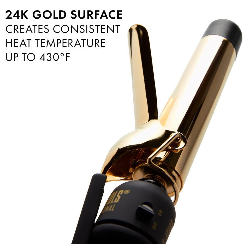 HOT TOOLS (2018 MODEL) Pro Artist 24K Gold Curling Iron | Long Lasting, Defined Curls (1-1/4 in) - Image 3