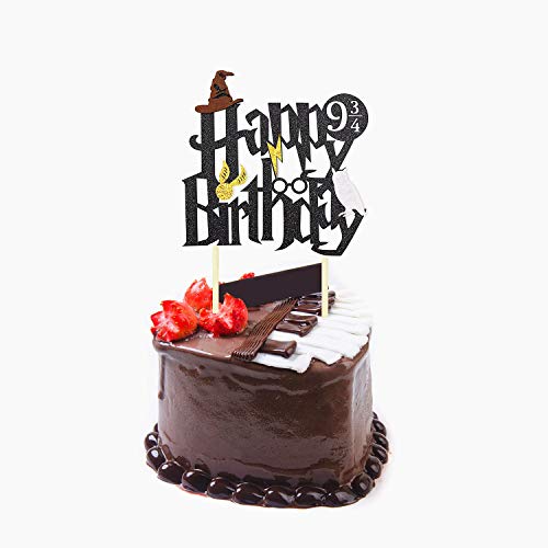 Confetti Magical Wizard Inspired Cake Topper - Harry P Theme Custom Name, Happy Birthday Party Decoration, Gryffindor - Confetti! - Image 5