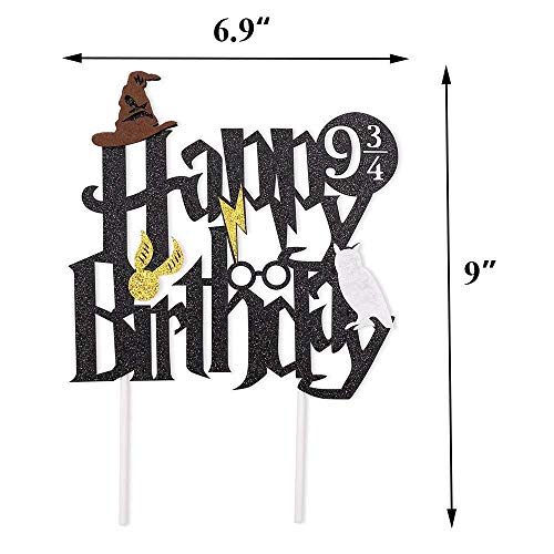 Confetti Magical Wizard Inspired Cake Topper - Harry P Theme Custom Name, Happy Birthday Party Decoration, Gryffindor - Confetti! - Image 4