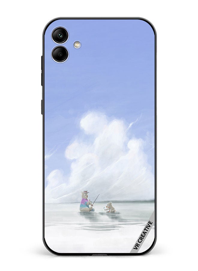 VR CREATIVE Protective Case Cover For Samsung Galaxy A04 Fishing Bear Design Multicolour - Image 1