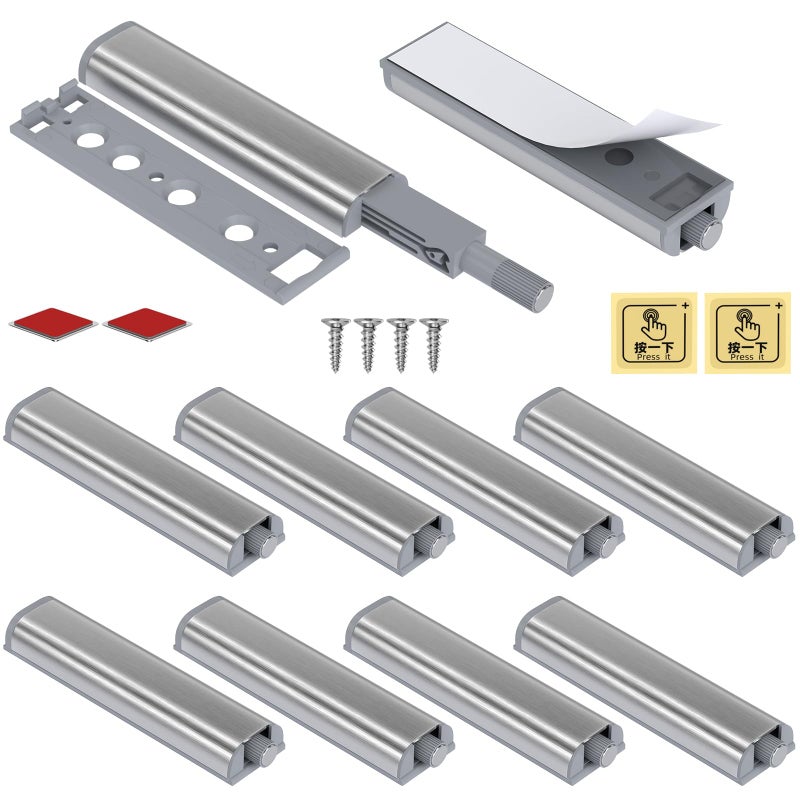 Jiayi Magnetic Push Latches for Cabinets Jiayi 10 Pack Push to Open Cabinet Hardware Push Touch Latch Kitchen Door Push Release Latch for Drawer Closure Push Catch - Image 1