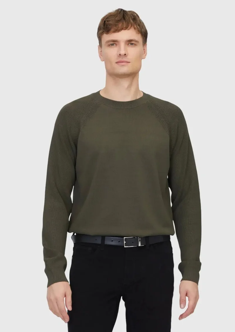 RAMSEY Khaki Knitwear Sweatshirt