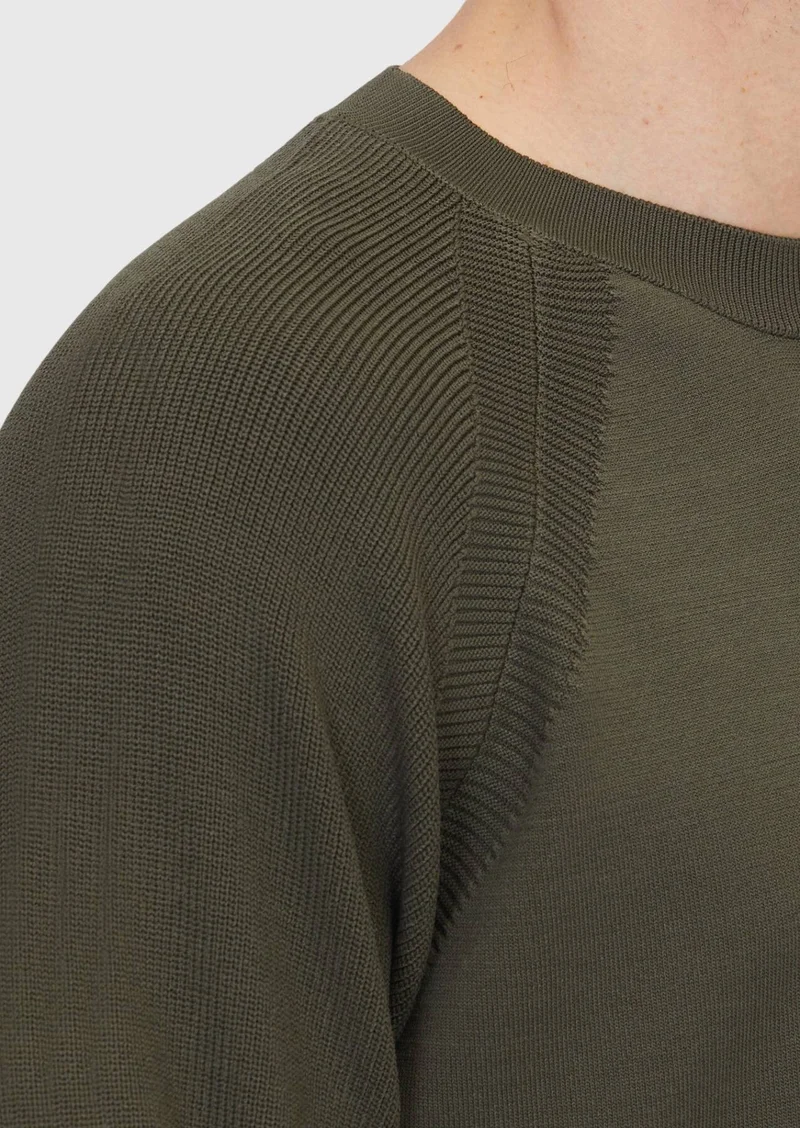 رامسي سويت شيرت محبوك بلون الكاكي