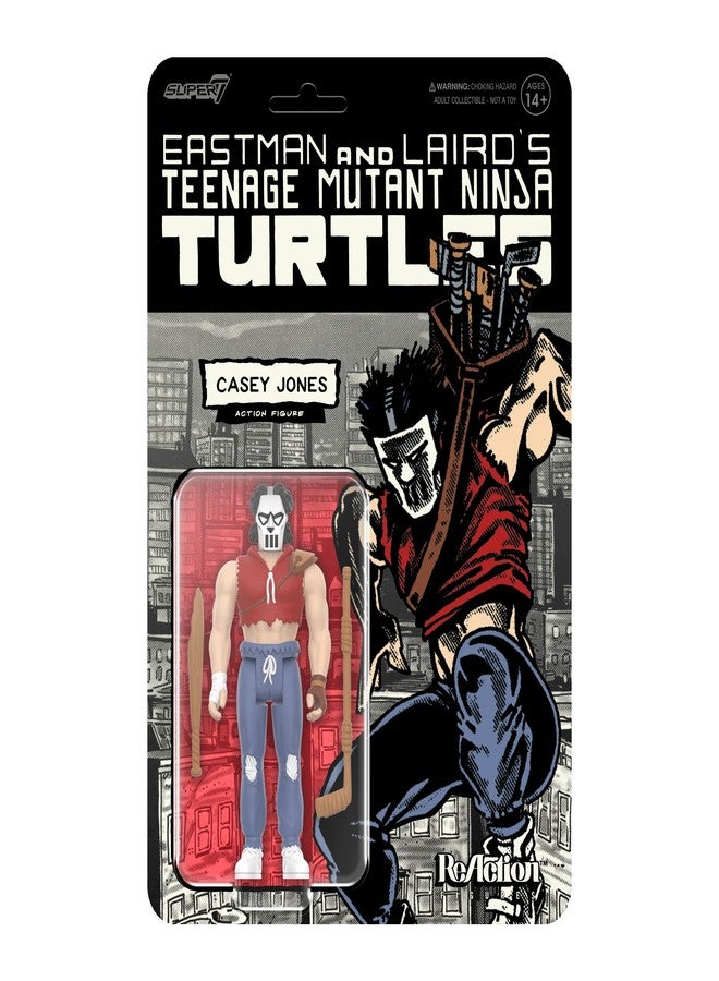 Super7 Teenage Mutant Ninja Turtles Casey Jones (Comic Color) - 3.75" TMNT Action Figure with Accessories Classic Cartoon Collectibles - Image 1