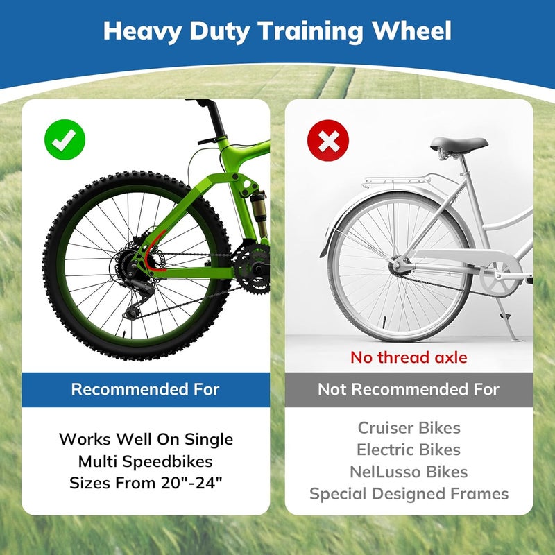 MOSHAY Roll Over Image to Zoom in Bicycle Training Wheels Fits 16 18 20 22 24 inch Variable Bike - Image 4
