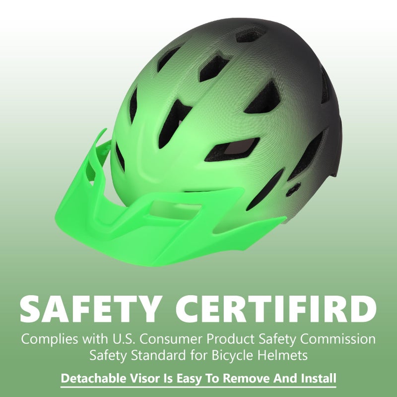 Bavilk Kids Bike Helmet Bavilk Kids Boys Girls Bike Helmets With Led Light Detachable Visor Children Youth Teen Multi-Sport For Skating Cycling Scooter Skateboard Adjustable & Lightweight 19.7""-22.4"" - Image 3