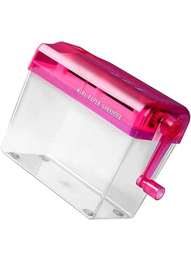 مُقص ورق يدوي صغير محمول من البلاستيك والمعدن، يعمل بالتدوير اليدوي، مناسب للمكتب والمنزل وكشوفات البنك، مقاوم للتآكل - Image 1