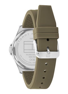 TOMMY HILFIGER ساعة يد رجالية من السيليكون بعقارب دائرية الشكل 1710618 - 42 ملم  - Image 3
