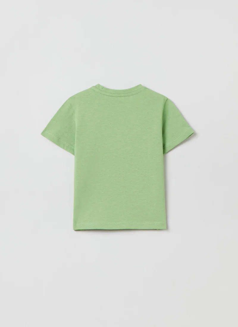 او في اس Cotton T-shirt with print